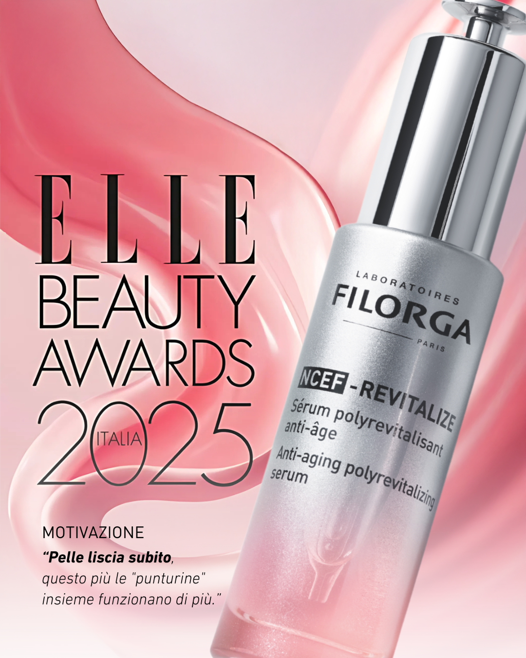 NCEF-REVITALIZE VINCE GLI ELLE BEAUTY AWARDS 2025 COME MIGLIOR PRODOTTO SKINCARE VISO